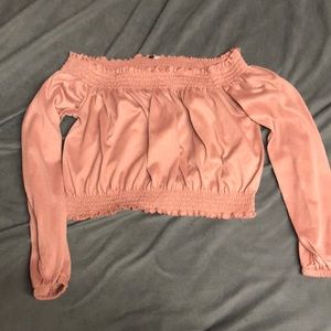 DIVIDED Off the Shoulder Crop Top